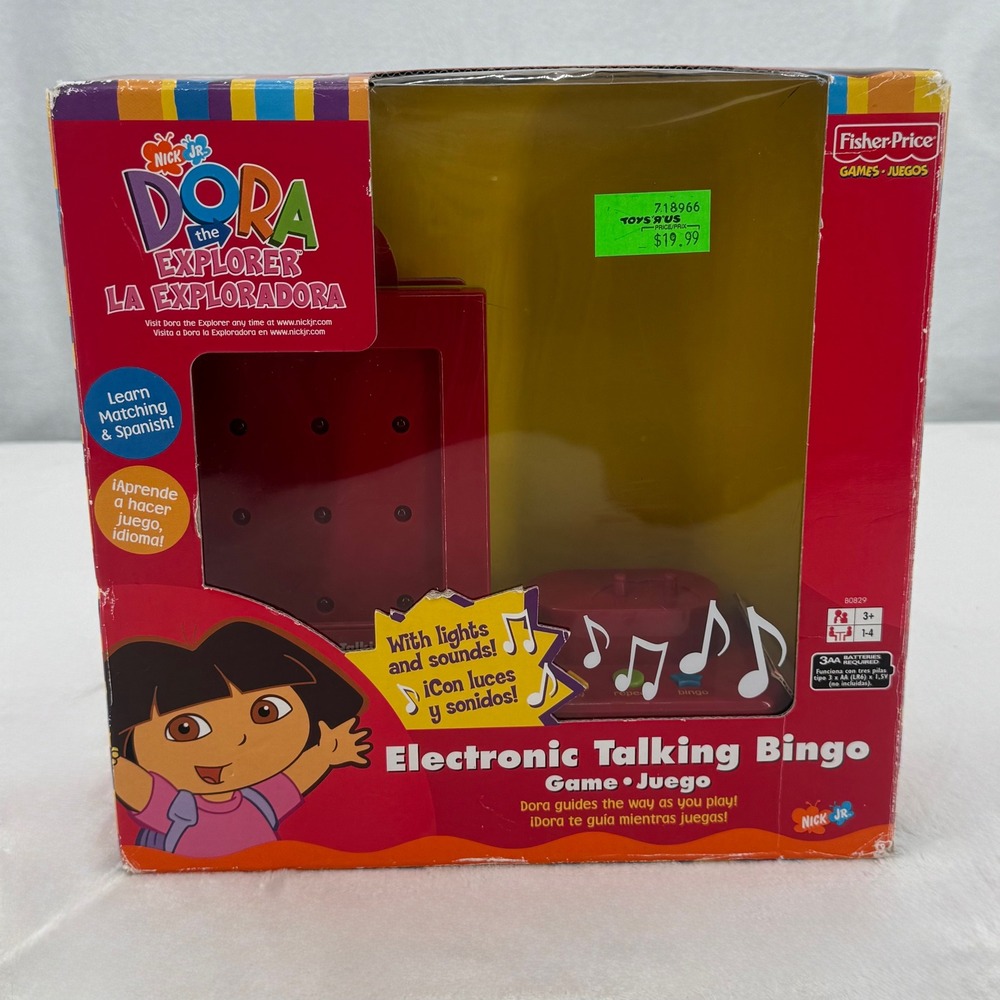Y2K Fisher-Price Dora the Explorer Electronic Talking Bingo Game 2002 Toys R US
